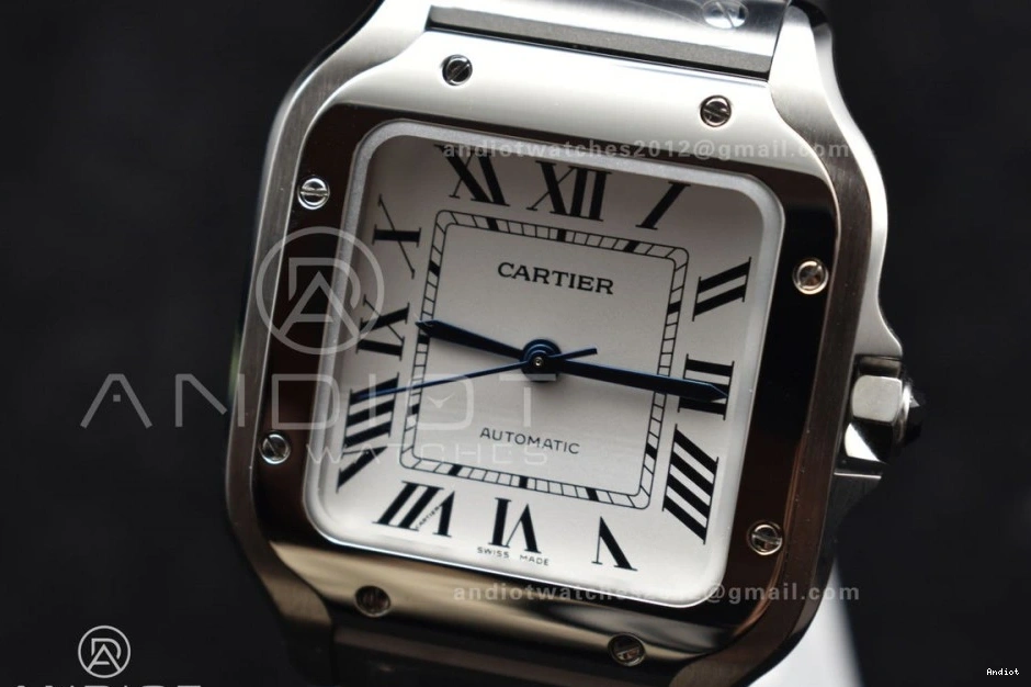 Bracelet BVF 35mm Edition de MIYOTA Dial on Cartier Best V2 9015 White 1:1 SS SS Santos SmartLinks 1207
